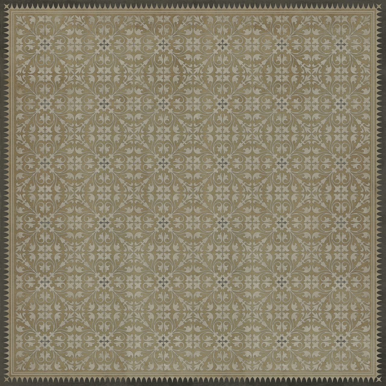 Classic Pattern 21 Dinah - vinyl floor cloth sizes 72x72, 96x96, 120x120