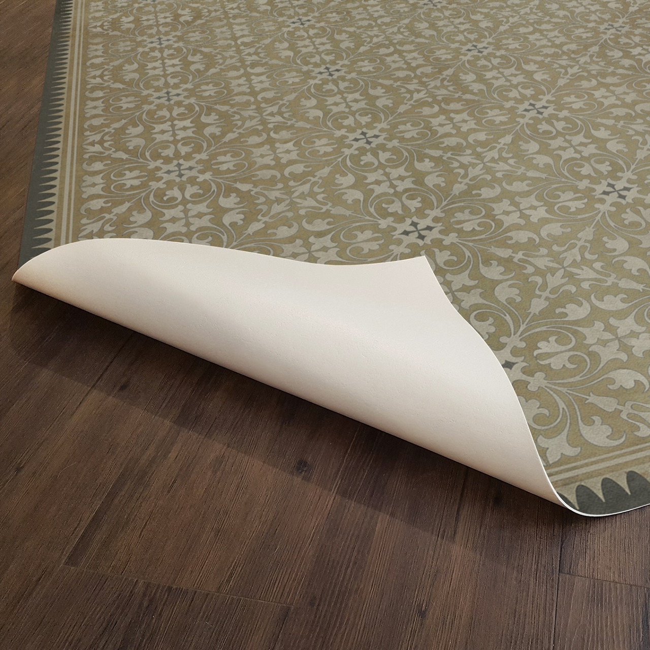 Classic Pattern 21 Dinah - vinyl floor cloth underside 