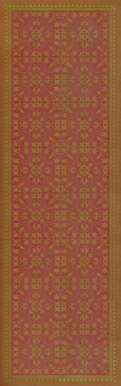 Classic Pattern 21 Jabberwocky - vinyl floor cloth sizes 26x83, 36x115