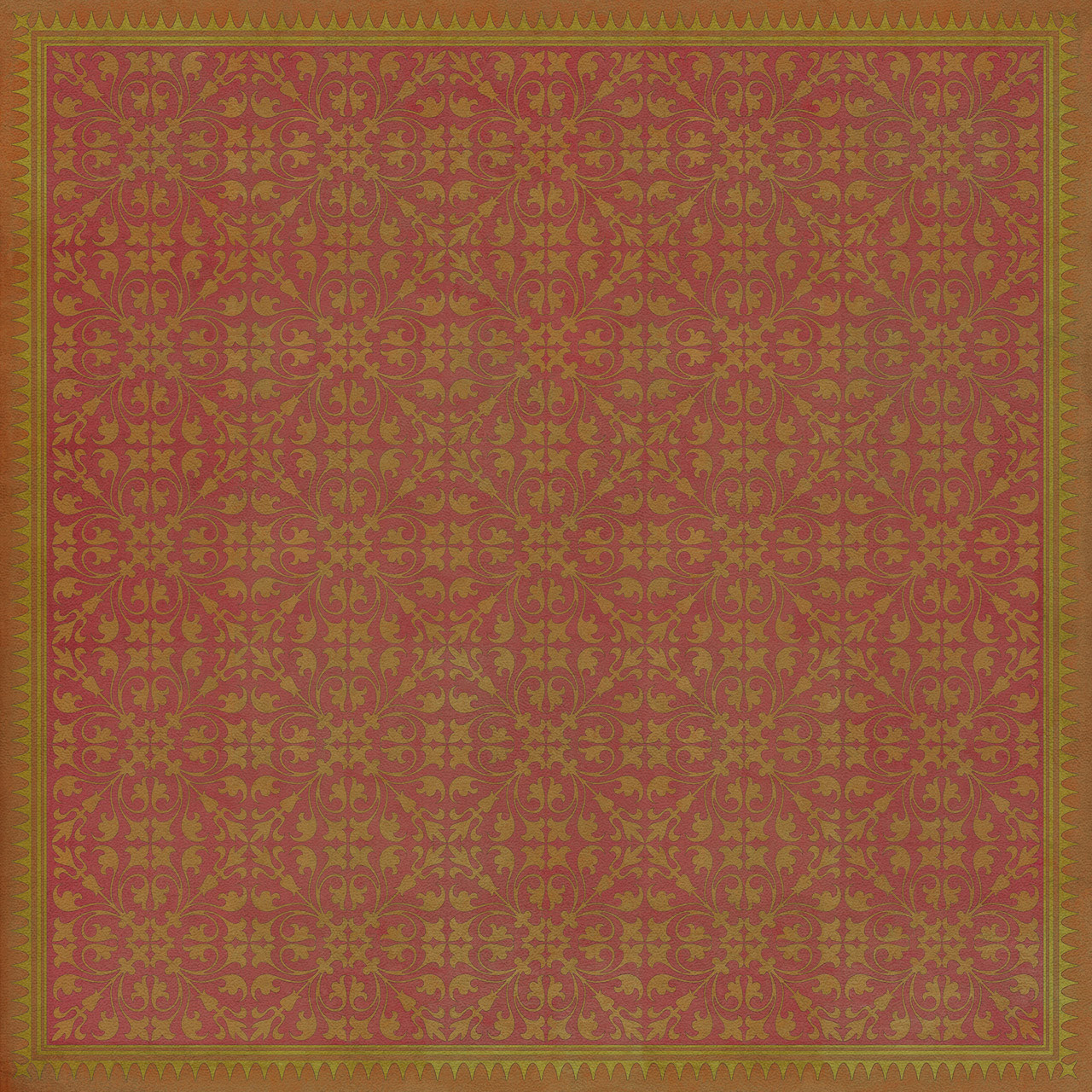 Classic Pattern 21 Jabberwocky - vinyl floor cloth sizes 36x36, 48x48, 60x60