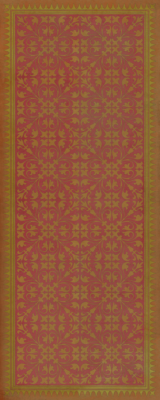 Classic Pattern 21 Jabberwocky - vinyl floor cloth sizes 30x75, 36x90