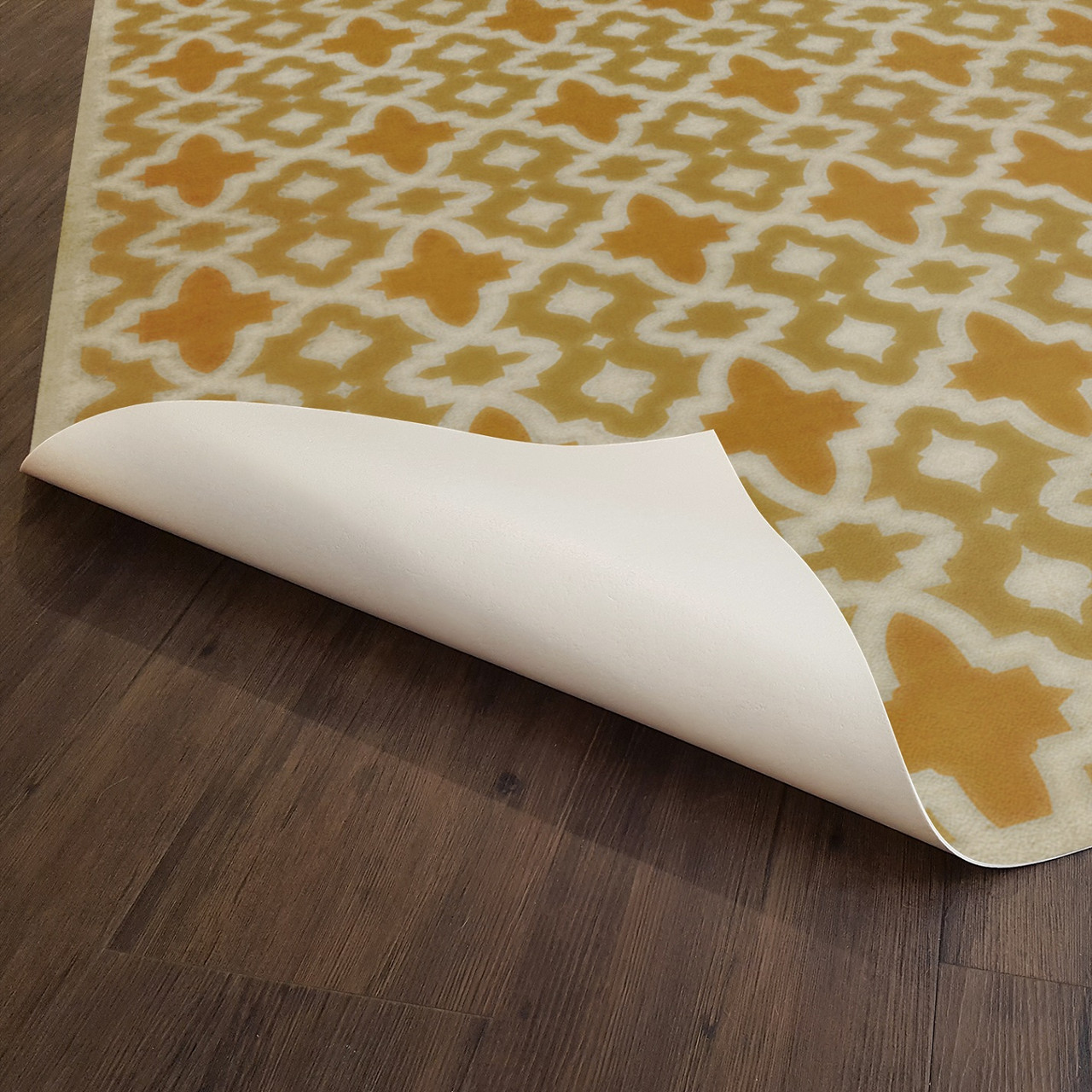 Classic Pattern 31 House of the Rising Sun - vinyl floor cloth underside 