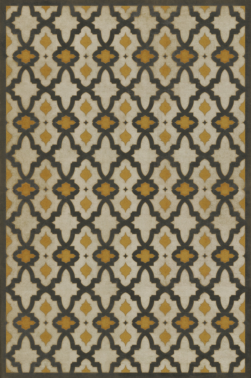 Classic Pattern 31 Rajha - vinyl floor cloth sizes 20x30, 24x36, 30x44, 38x56, 52x76, 70x102