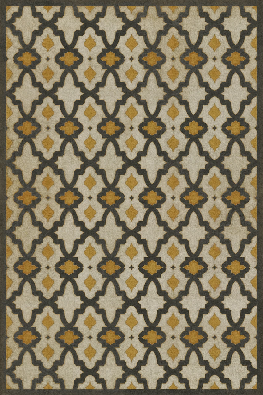 Classic Pattern 31 Rajha - vinyl floor cloth sizes 20x30, 24x36, 30x44, 38x56, 52x76, 70x102, 84x120