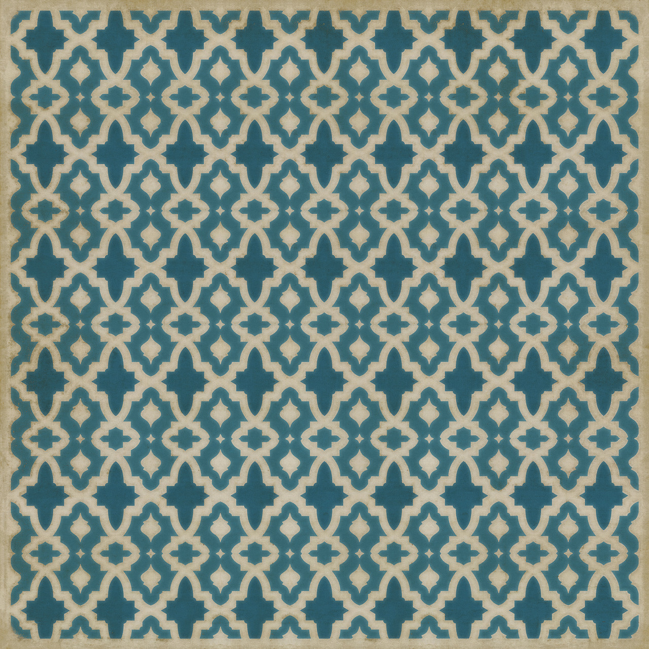 Classic Pattern 31 The Blue Mosque - vinyl floor cloth sizes 84x84, 96x96, 120x120