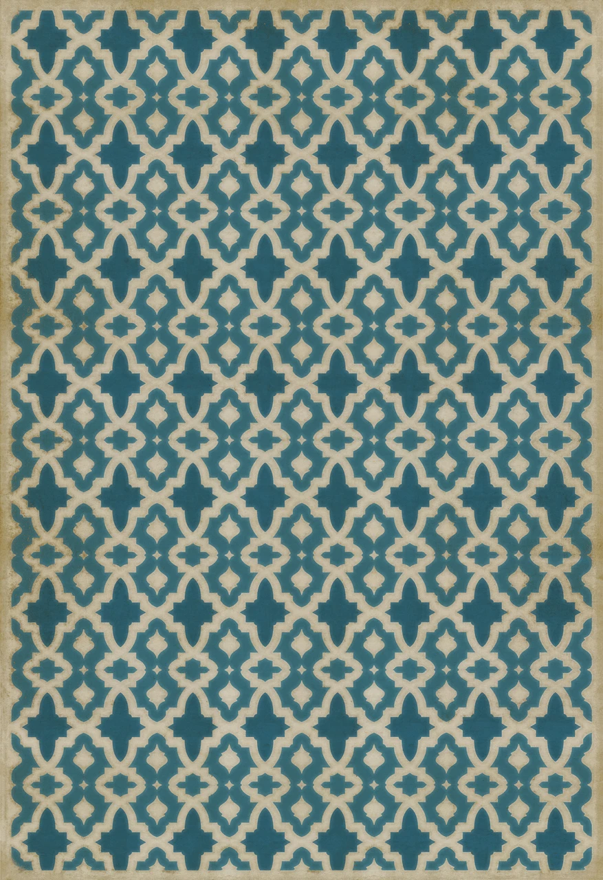Classic Pattern 31 The Blue Mosque - vinyl floor cloth sizes 96x140, 120x175