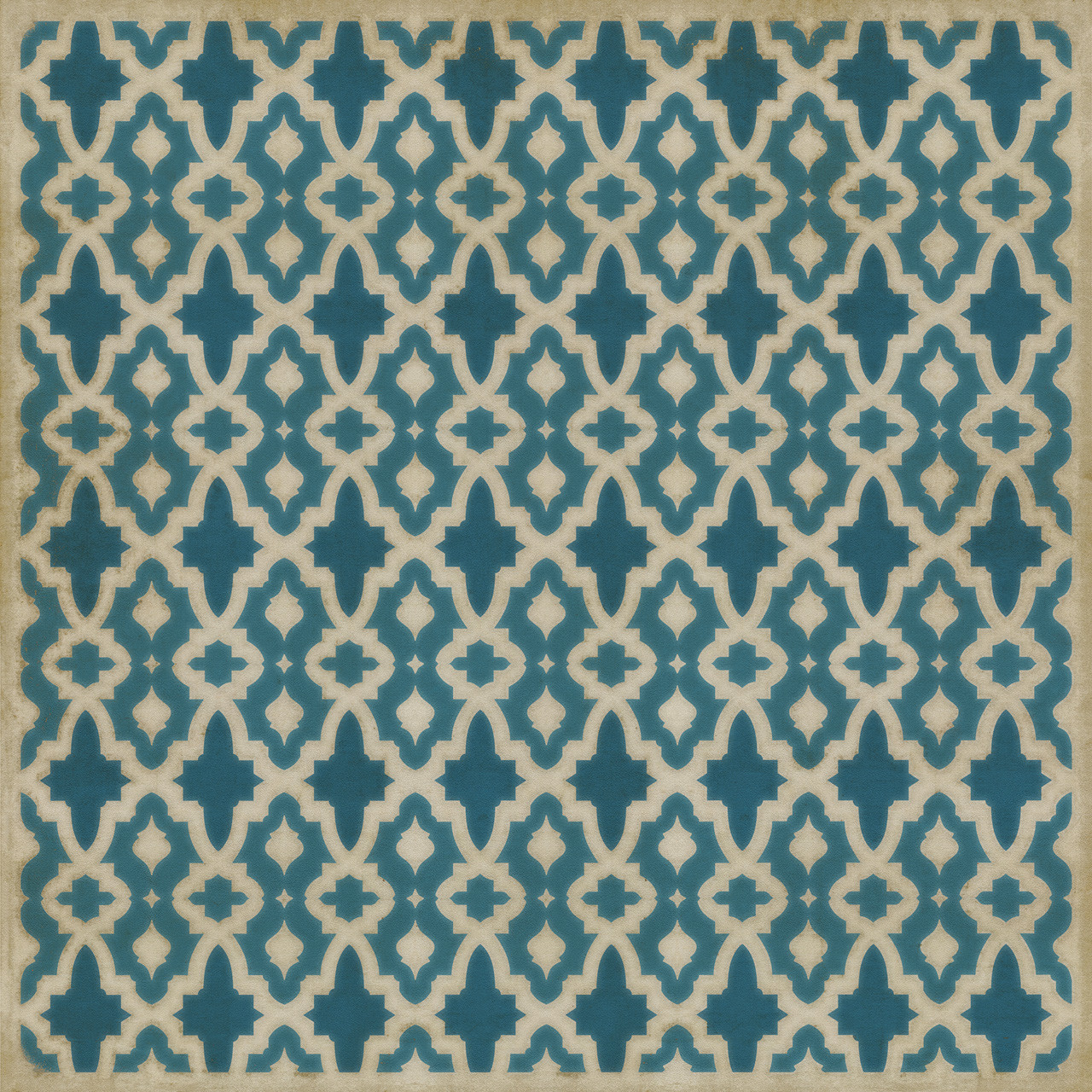 Classic Pattern 31 The Blue Mosque - vinyl floor cloth sizes 60x60, 72x72
