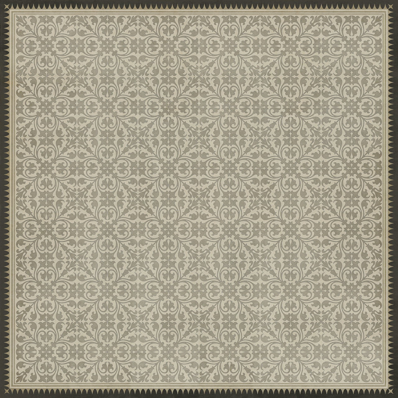 Classic Pattern 21 The White Knight - vinyl floor cloth sizes 72x72, 84x84, 96x96, 120x120