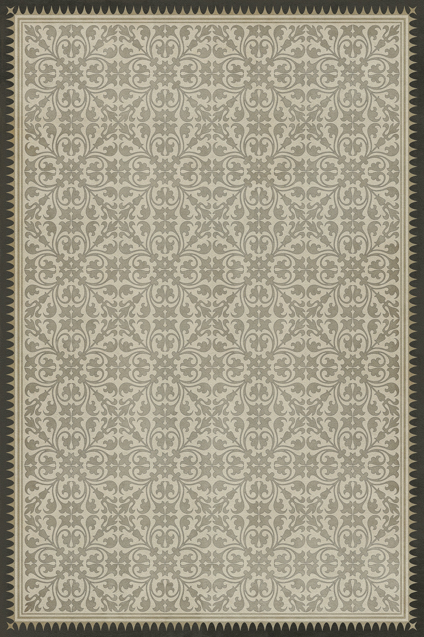 Classic Pattern 21 The White Knight - vinyl floor cloth sizes 20x30, 24x36, 30x44, 38x56, 52x76, 70x102