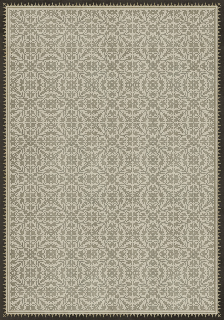 Classic Pattern 21 The White Rabbit - vinyl floor cloth size 84x120
