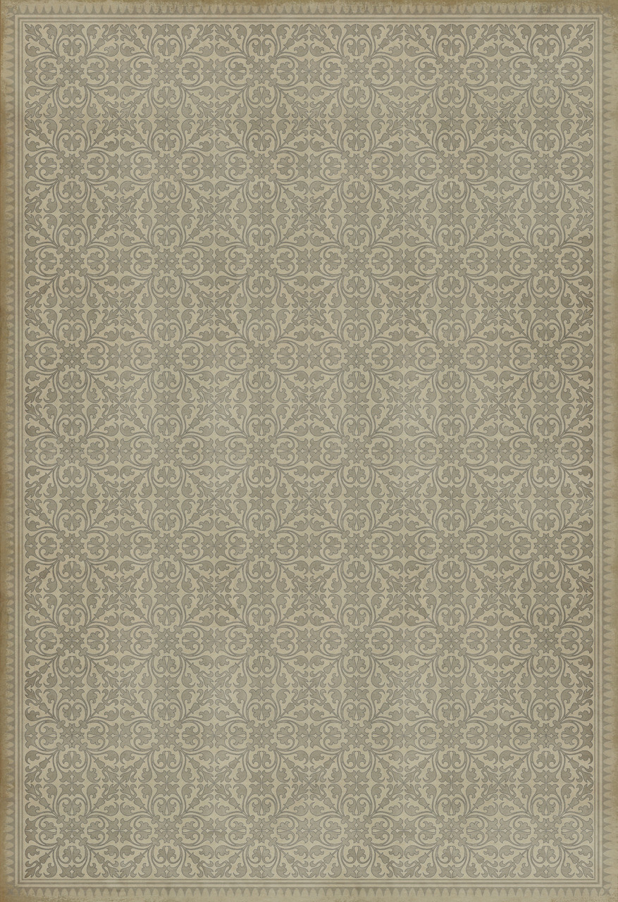 Classic Pattern 21 The White Rabbit - vinyl floor cloth sizes 96x140, 120x175