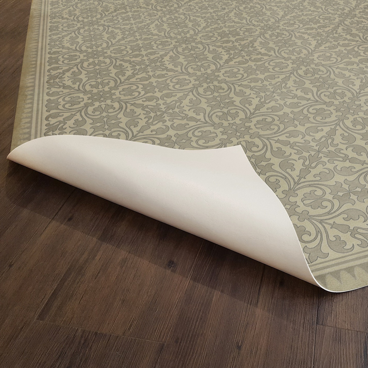 Classic Pattern 21 The White Rabbit - vinyl floor cloth underside 
