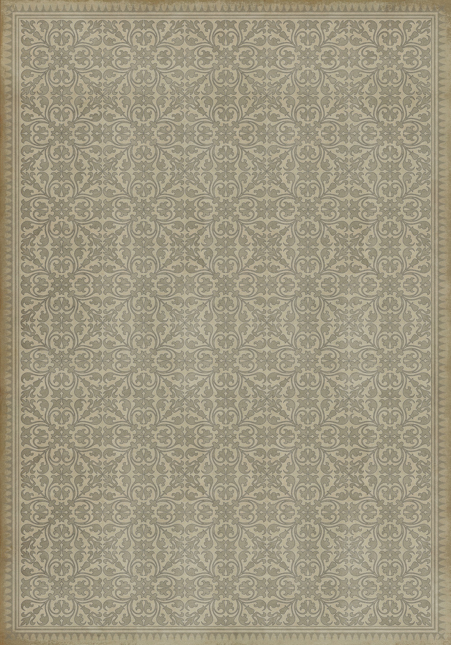 Classic Pattern 21 The White Rabbit - vinyl floor cloth size 84x120