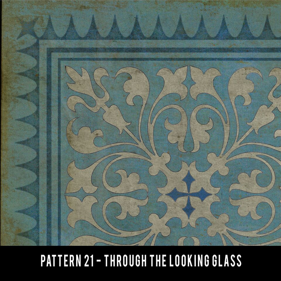 Classic Pattern 21 Through the Looking Glass - vinyl floor cloth swatch sample