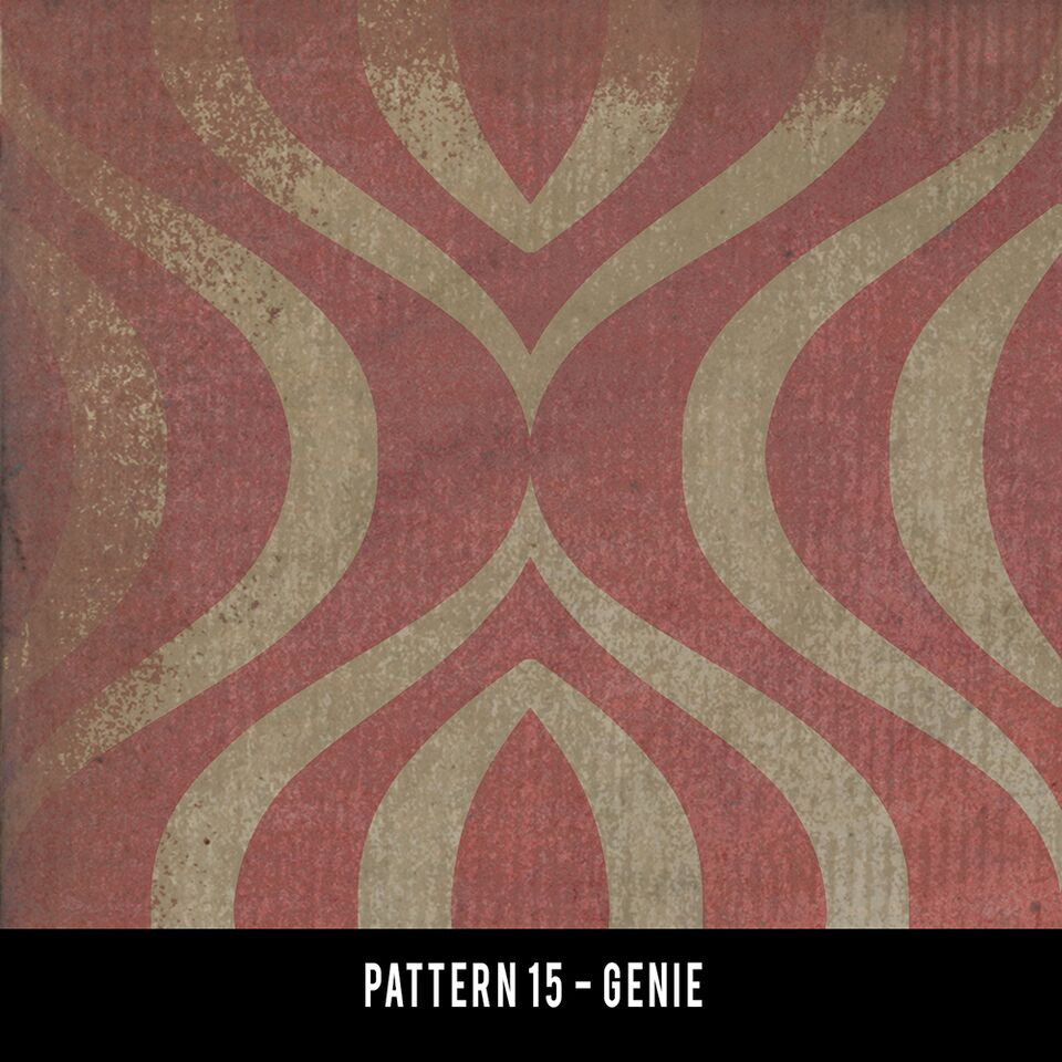 Classic Pattern 15 Genie - vinyl floor cloth swatch sample