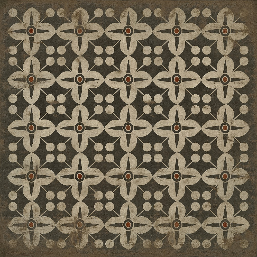 Classic Pattern 3 Oz (distressed) - vinyl floor cloth sizes 36x36, 48x48