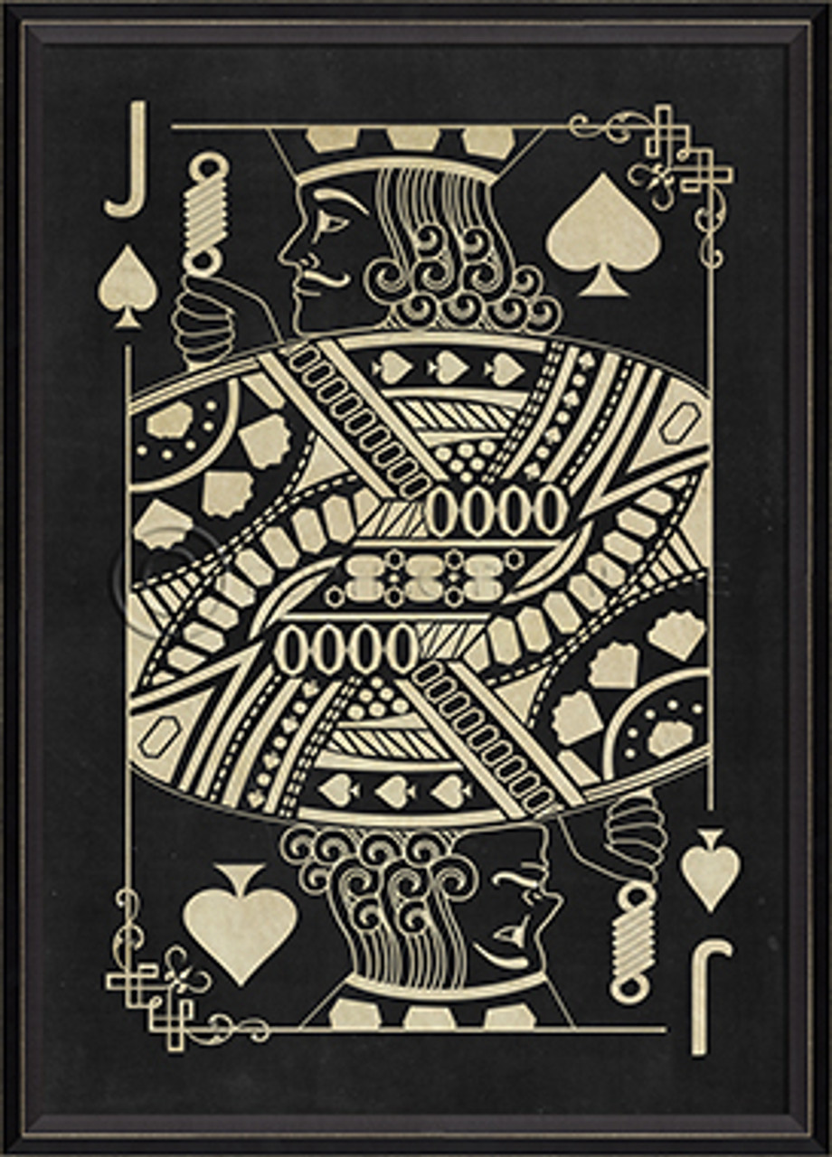 Jack of Spades white on black