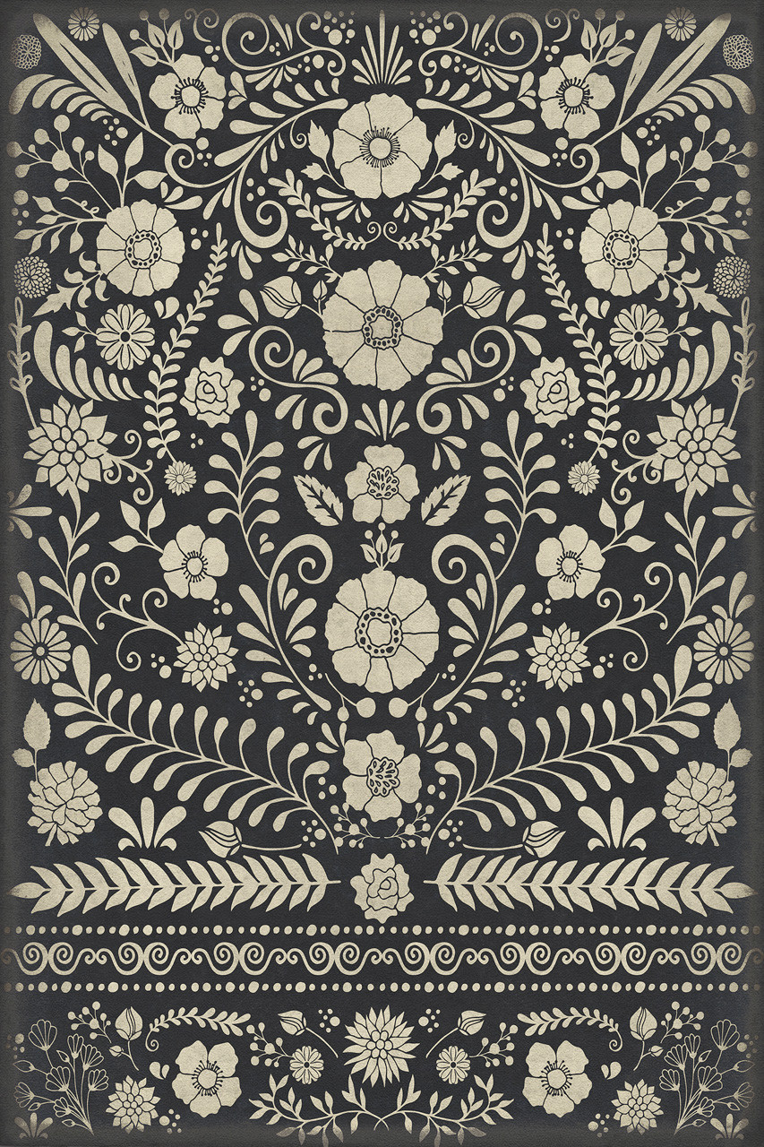 Pattern 36 Saboteur - vinyl floor cloth, Image for all rectangle sizes 