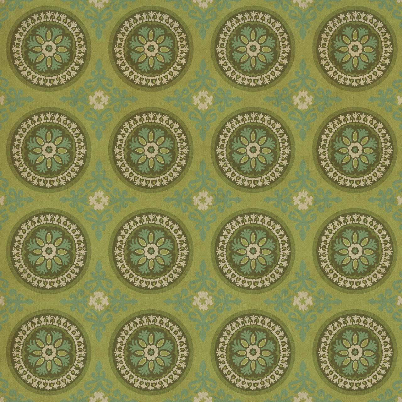 Pattern 43 Dharma - vinyl floor cloth sizes 60x60, 72x72, 84x84