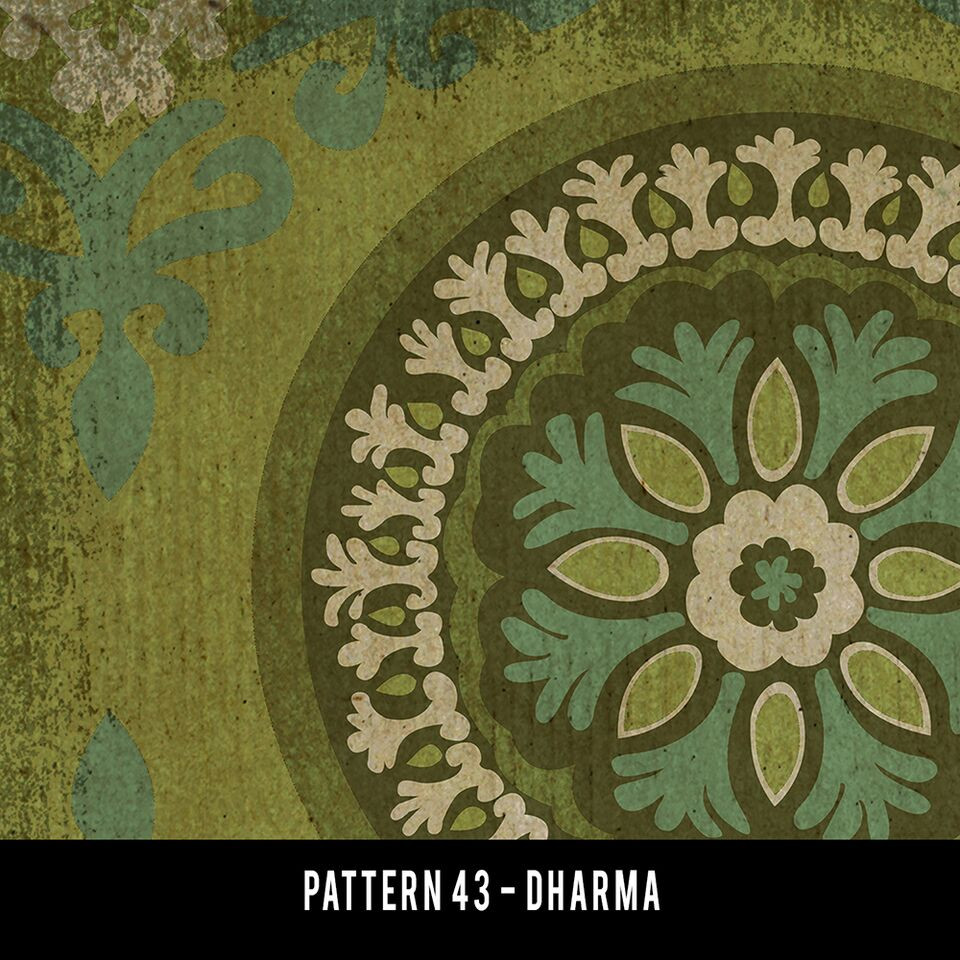 Pattern 43 Dharma - vinyl floor cloth swatch sample