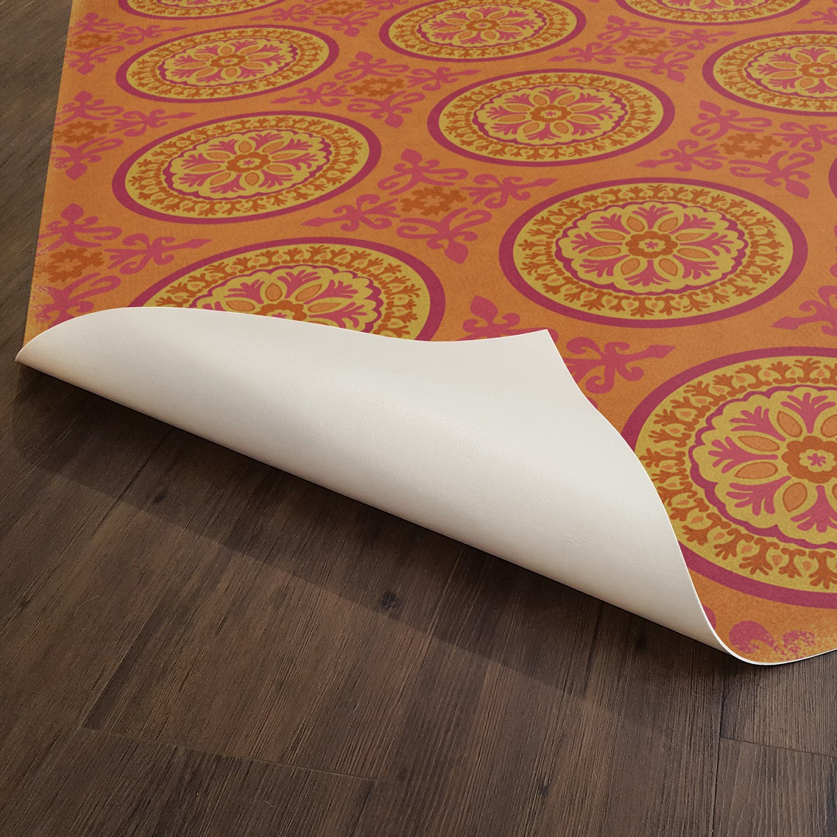 Pattern 43 Enlightenment - vinyl floor cloth underside