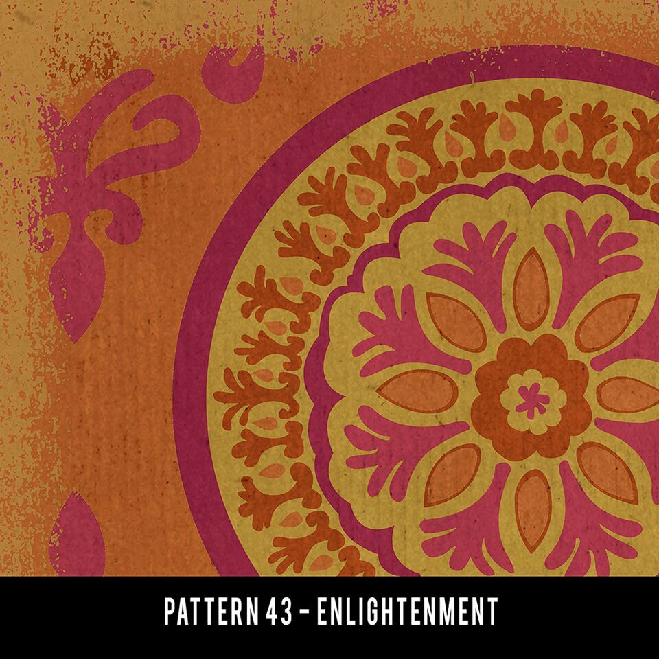 Pattern 43 Enlightenment - vinyl floor cloth sample swatch