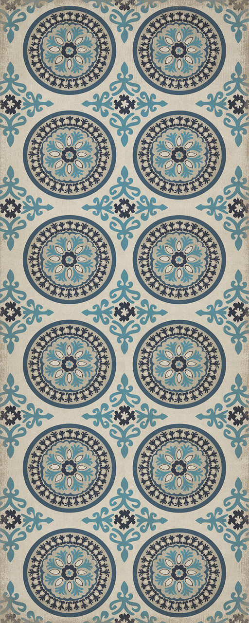 Pattern 43 Epiphany - vinyl floor cloth sizes 30x75, 36x90