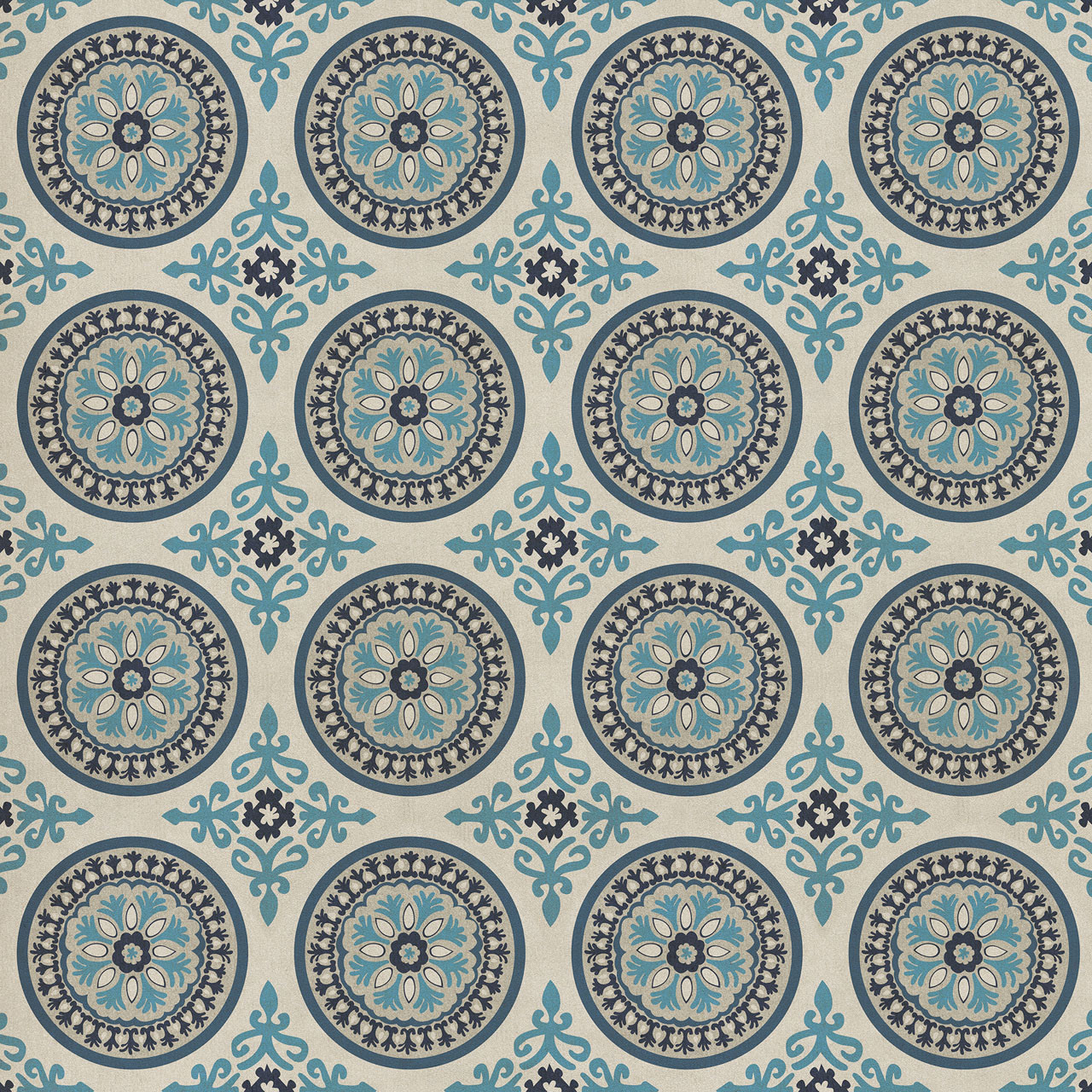 Pattern 43 Epiphany - vinyl floor cloth sizes 60x60, 72x72, 84x84