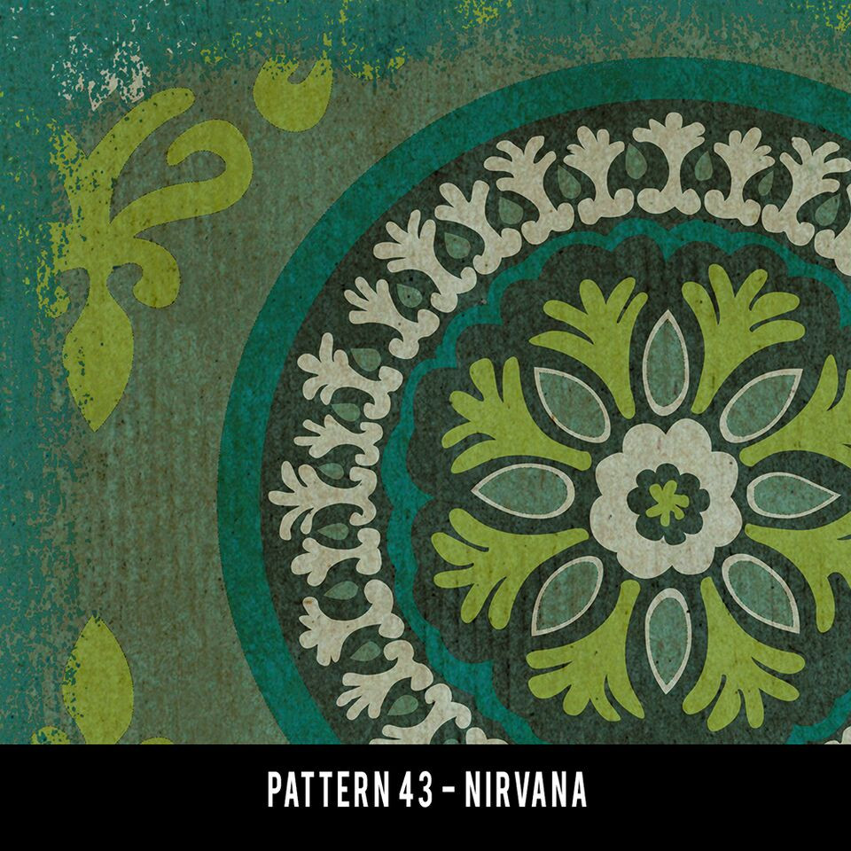 Pattern 43 Nirvana - vinyl floor cloth swatch sample