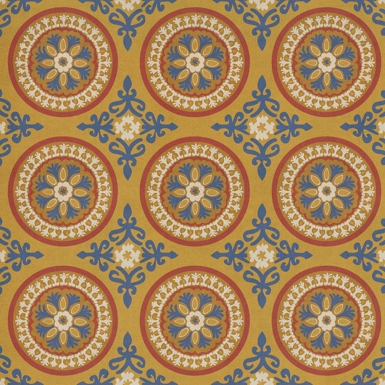 Pattern 43 Sublime - vinyl floor cloth sizes 36x36, 48x48