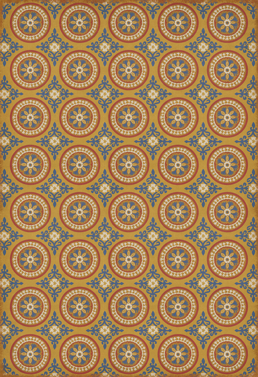 Pattern 43 Sublime - vinyl floor cloth sizes 84x120, 96x140, 120x175