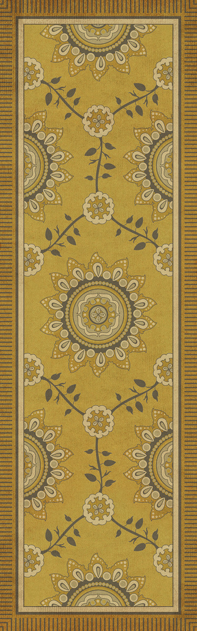 Pattern 44 Holein - vinyl floor cloth sizes 24x77, 30x96, 26x83, 36x115