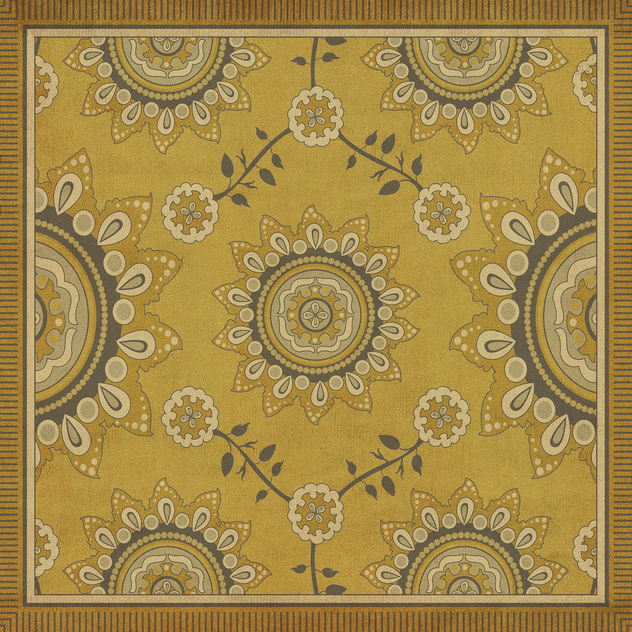 Pattern 44 Holein - vinyl floor cloth, Image for all square sizes