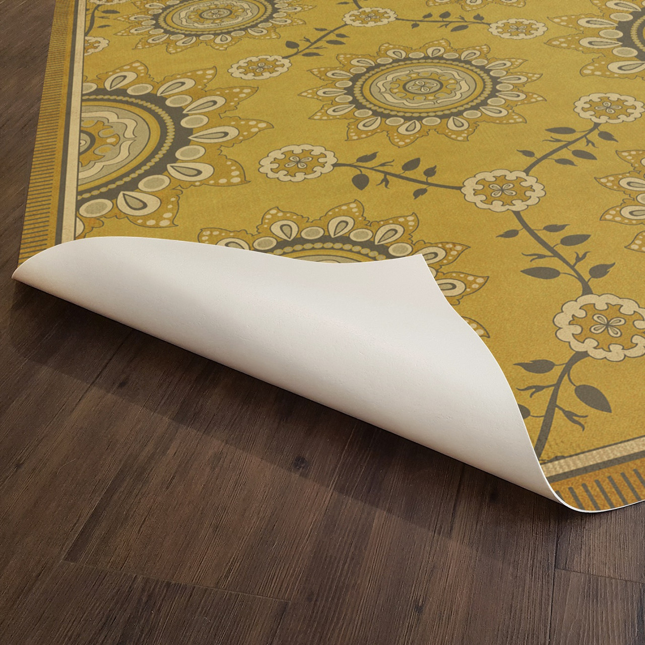 Pattern 44 Holein - vinyl floor cloth underside 