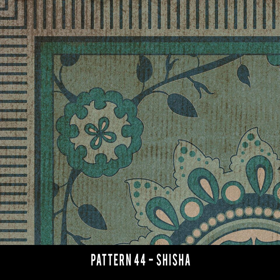 Pattern 44 Shisha - vinyl floor cloth swatch sample