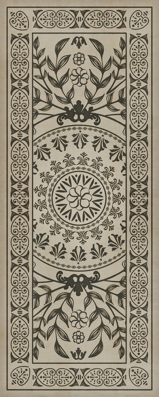 Pattern 40 Drummond Castle - vinyl floor cloth sizes 30x75, 36x90