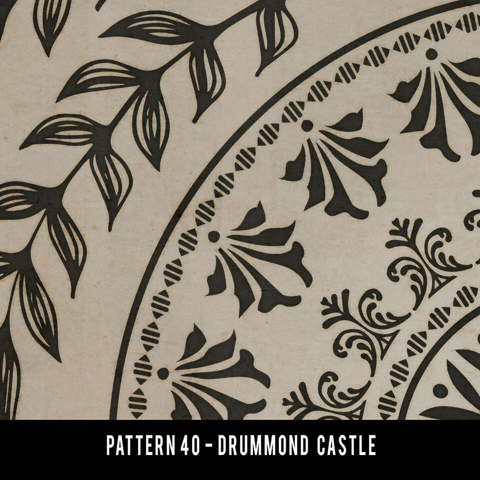 Pattern 40 Drummond Castle - vinyl floor cloth swatch sample