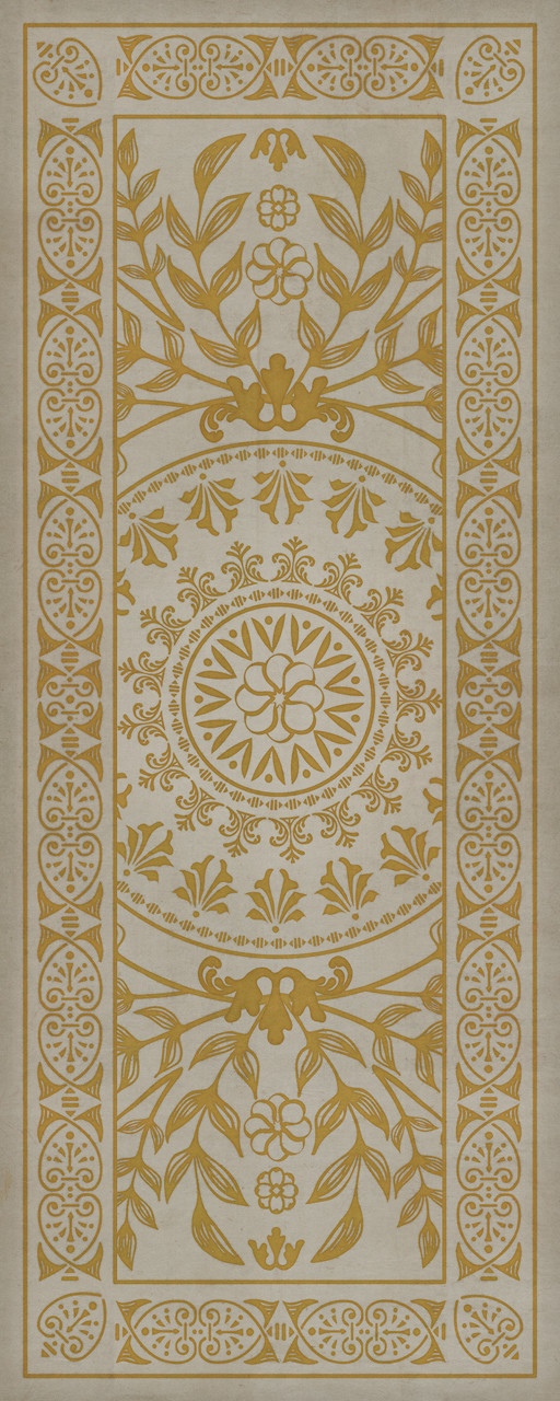 Pattern 40 Versailles - vinyl floor cloth sizes 30x75, 36x90