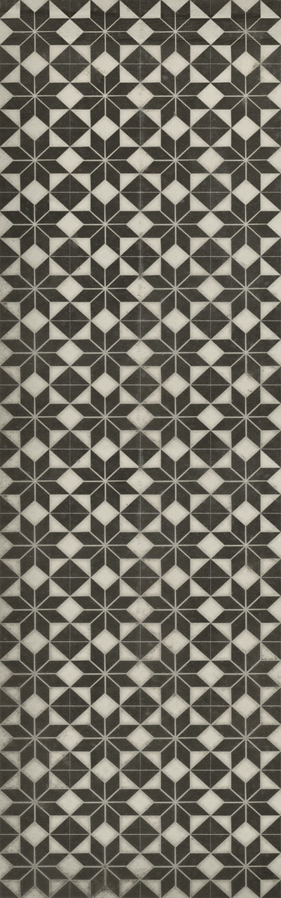 Pattern 20 Stargazer (no border) - vinyl floor cloth sizes 24x77, 30x96, 26x83, 36x115