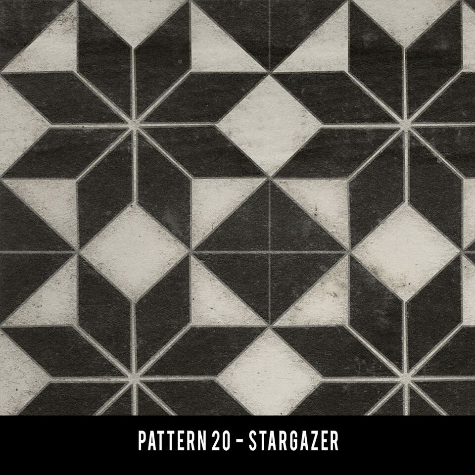 Pattern 20 Stargazer (no border) - vinyl floor cloth swatch sample