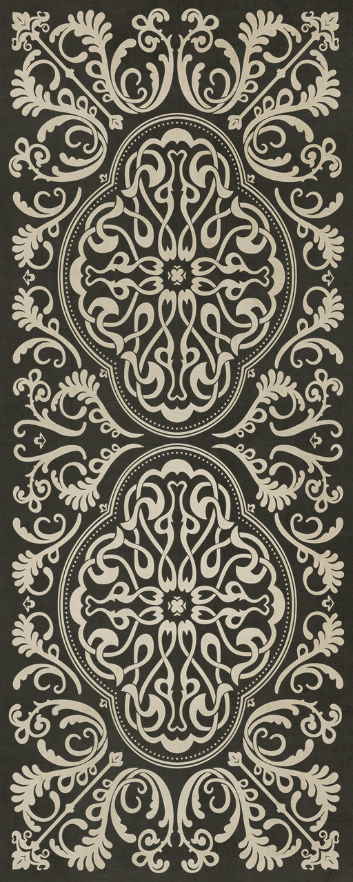 Pattern 39 Blackjack - vinyl floor cloth sizes 30x75, 36x90