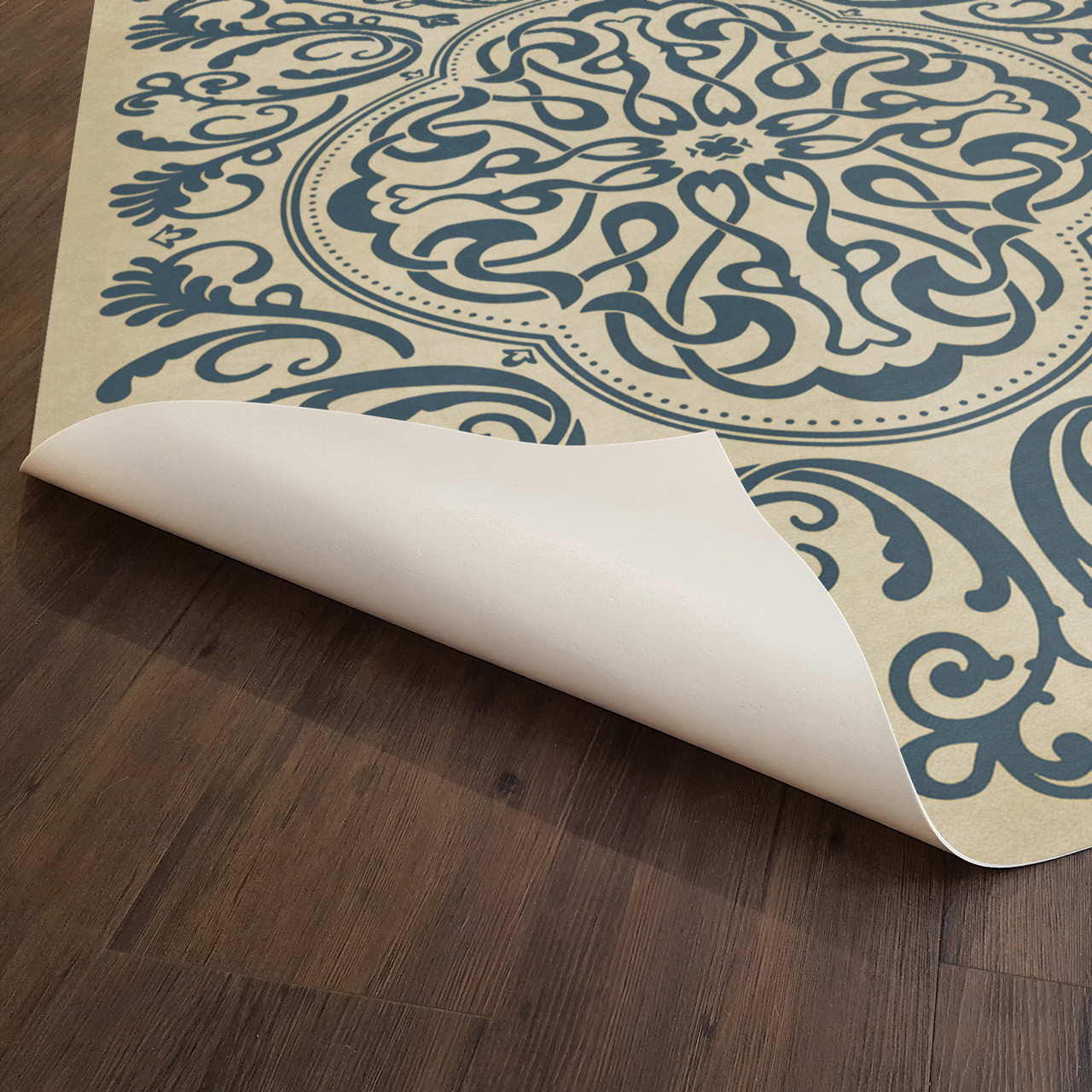 Pattern 39 Gin Rummy - vinyl floor cloth underside 