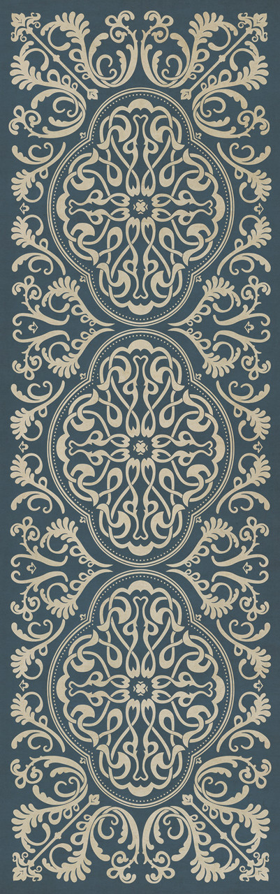 Pattern 39 Spades - vinyl floor cloth sizes 24x77, 30x96, 26x83, 36x115