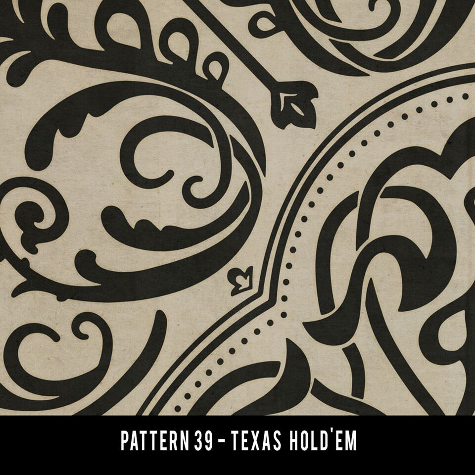 Pattern 39 Texas Hold'em - vinyl floor cloth swatch sample