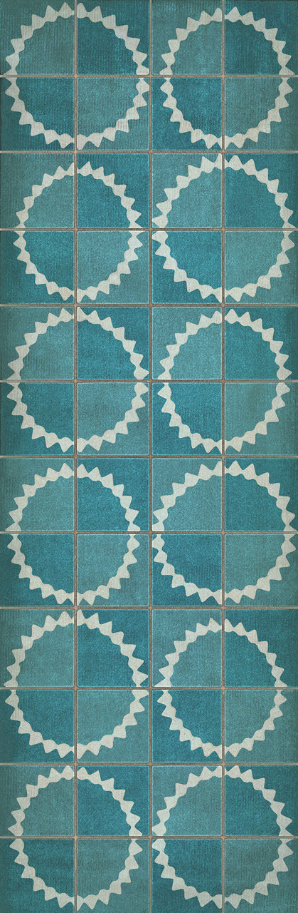 Pattern 46 Stellar - vinyl floor cloth size 36x110