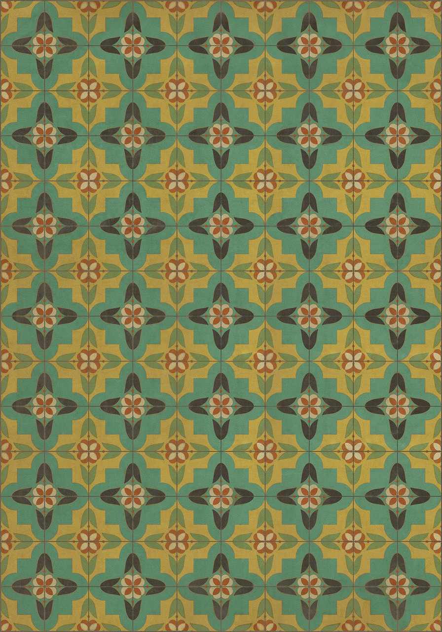 Pattern 33 Ballyhoo - vinyl floor cloth sizes 84x120