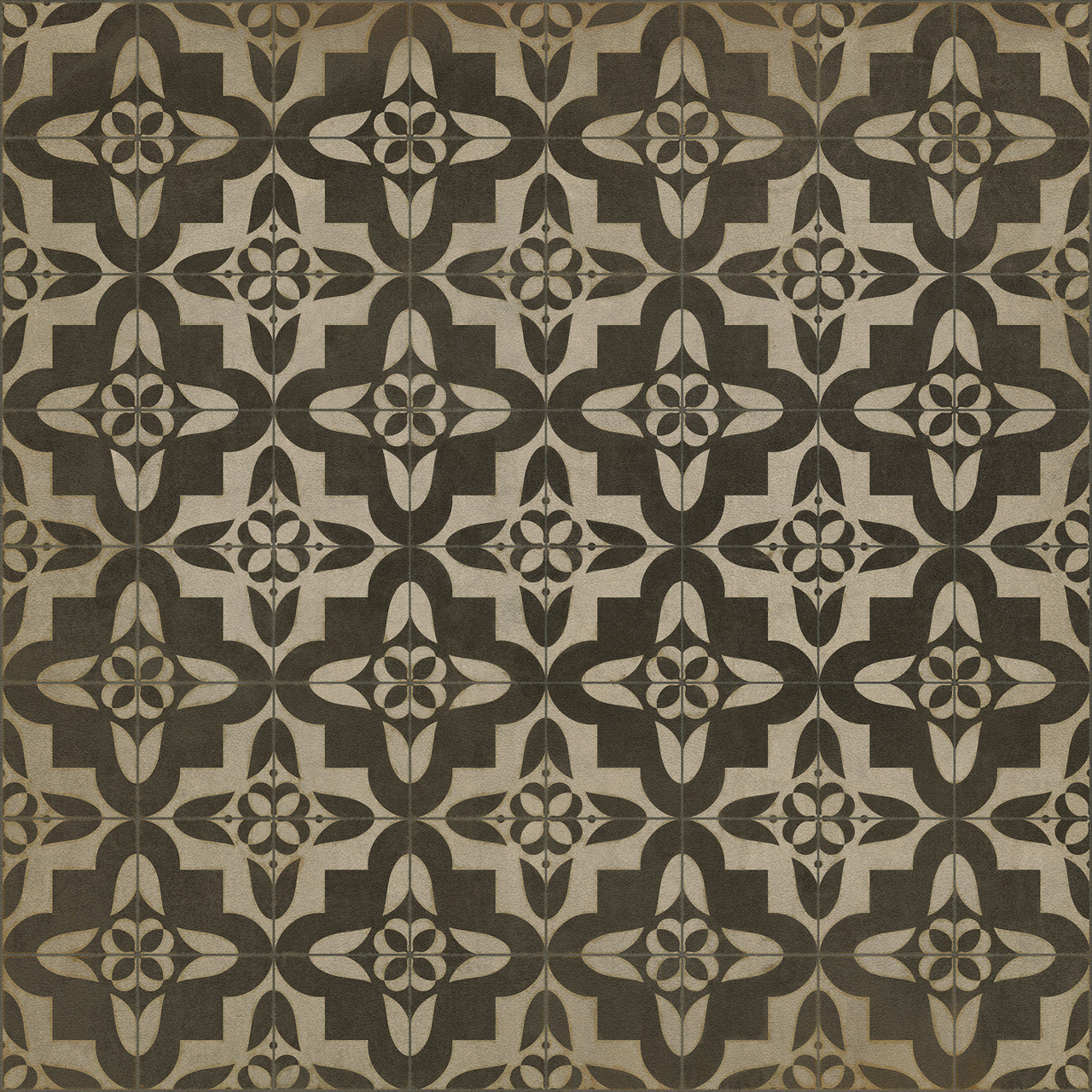 Pattern 33 Boggled - vinyl floor cloth sizes 36x36, 48x48