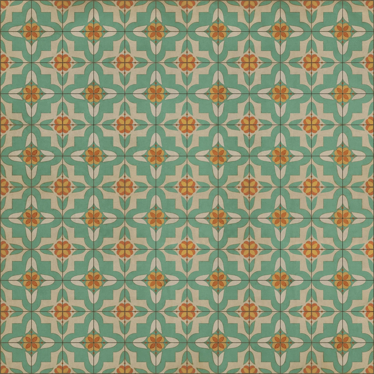 Pattern 33 Dutch - vinyl floor cloth sizes 96x96, 120x120