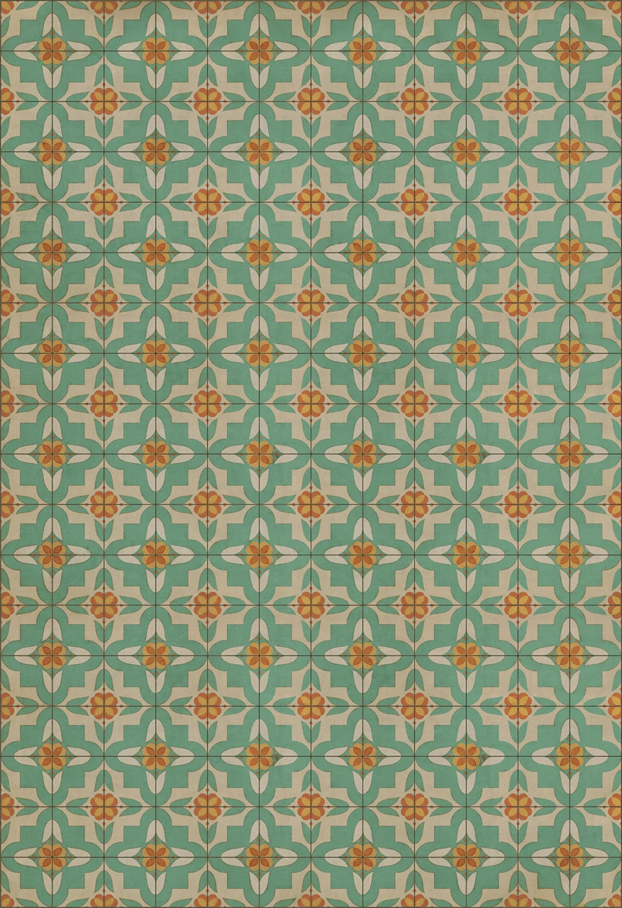 Pattern 33 Dutch - vinyl floor cloth sizes 96x140, 120x175