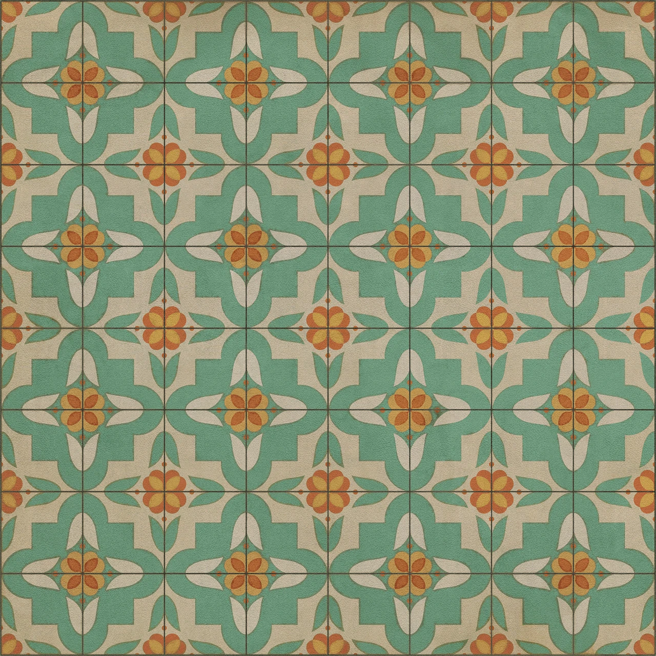 Pattern 33 Dutch - vinyl floor cloth sizes 36x36, 48x48